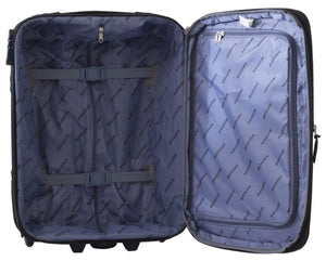 Trolley Valigia Bagaglio a Mano Morbida in Poliestere 2 Ruote Ravizzoni Spritz Blu