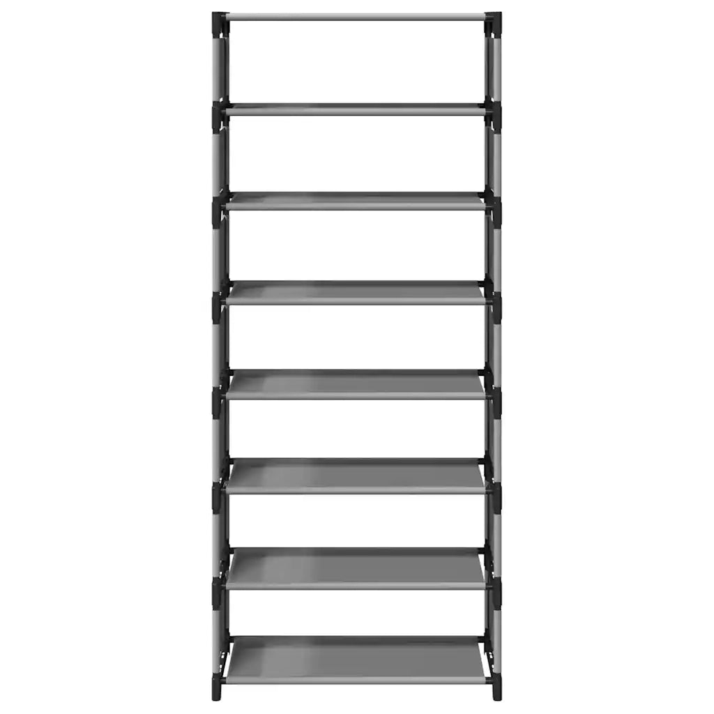 Scarpiera 8 Ripiani Grigia 54x28x124 cm in Tessuto Non Tessuto 4100623