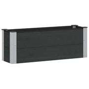 Letto rialzato da giardino Nero 100 x 30 x 36 cm alluminio 42039034