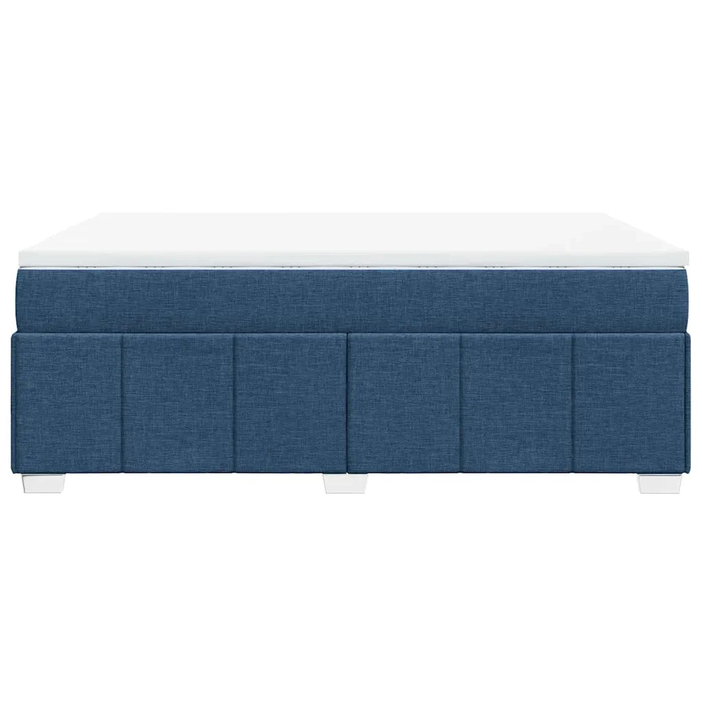 Giroletto a Molle con Materasso Blu 140x190 cm in Tessuto