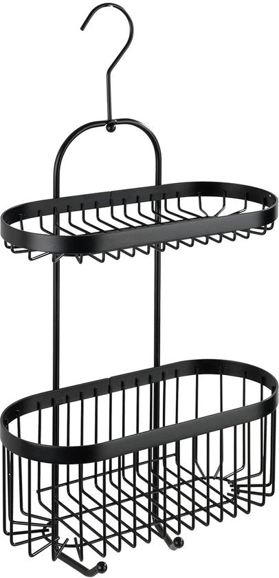 Douché conica - resistente alla ruggine - 1 pezzo - nero - acciaio - 26,5 x 47 x 12,5 cm