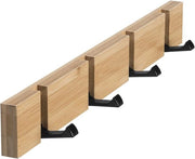 Jashaak in legno per parete - kapstok con 4 ganci multifunzionale - naturale