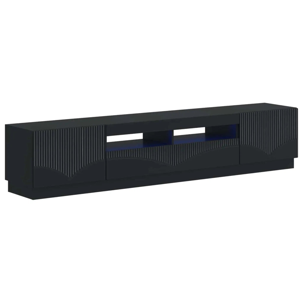 Mobile TV LED a 5 pezzi Nero Legno ingegnerizzato 3416837