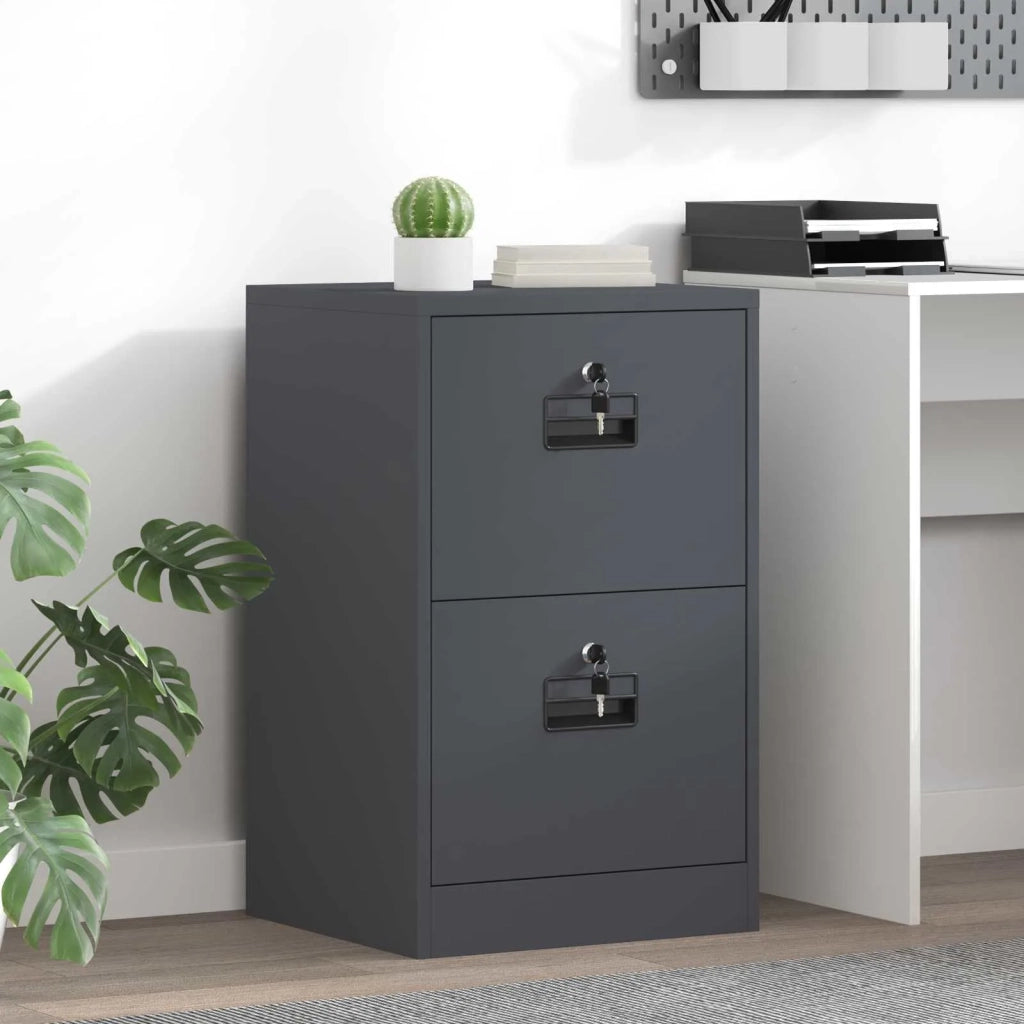 Armadio per File con cassetto Antracite 45,5 x 42 x 74,5 cm CFW7435778