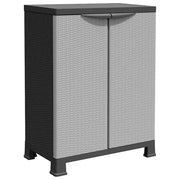 Mobile contenitore in plastica grigia dimensioni 68 x 39 x 92 cm con 2 ante e 2 ripiani design moderno e compatto. Codice articolo: 02_0046944. Dimensioni: 68 x 39 x 92 cm.