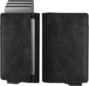 Supporto da appendere con protezione RFID - Accesso facile - Nero - Pelle in PU