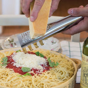 Trade Shop - Mestolo Pasta Spaghetti Con Grattugia 2in1 Acciaio Formaggio Verdure Cucina -