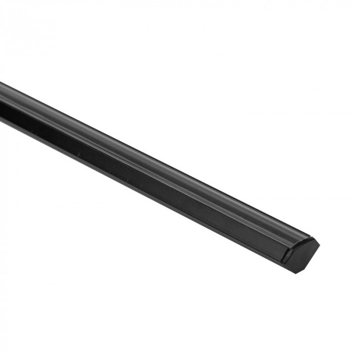 Profilo LED angolare R01 nero diffusore trasparente 1m