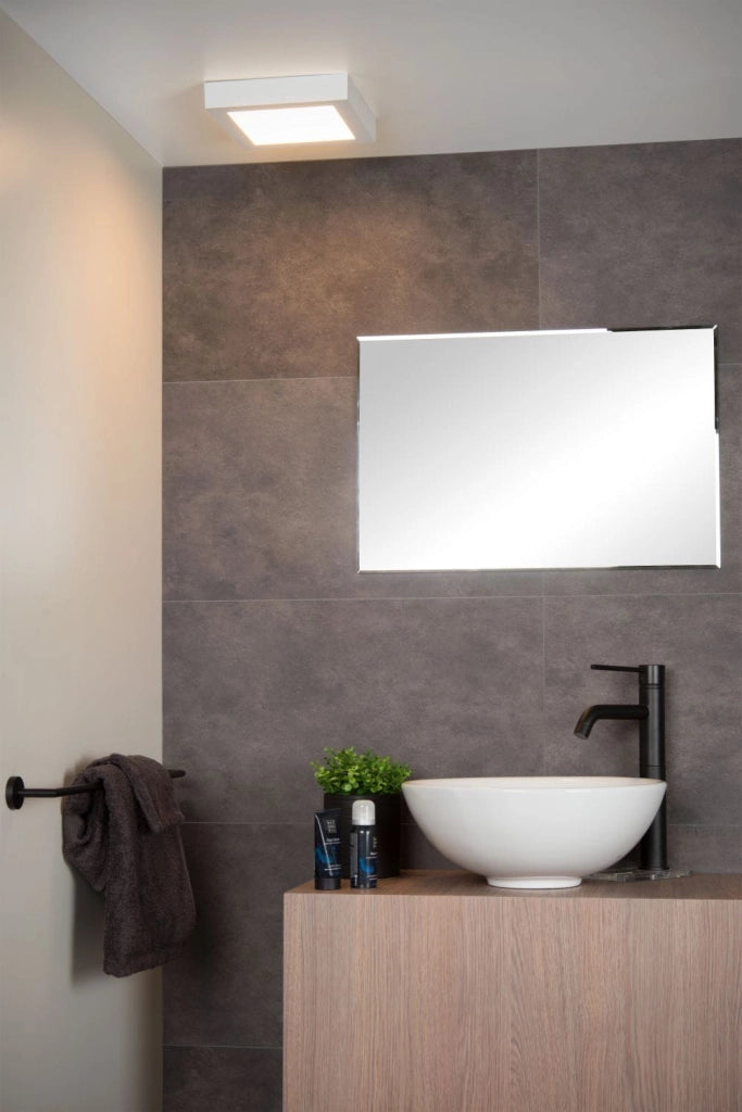 Plafoniera LED Lucide Brice bianca 22W 3000K 22x22cm