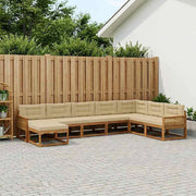 Set di divani da esterno 8 pz Naturale e Beige 3382811