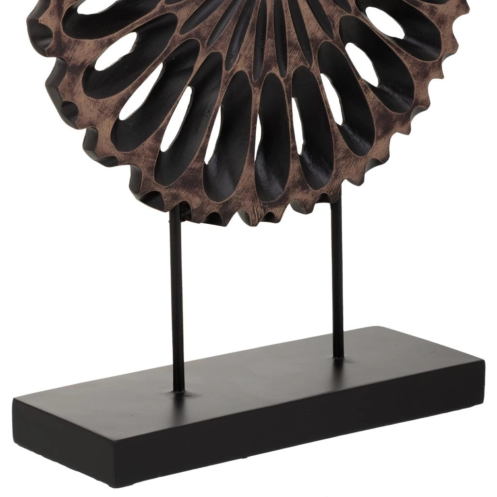Statuetta decorativa in poliresina marrone 29,5x9x40h cm