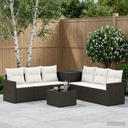 Set di divani 8 pz Nero e Bianco Crema 3448369