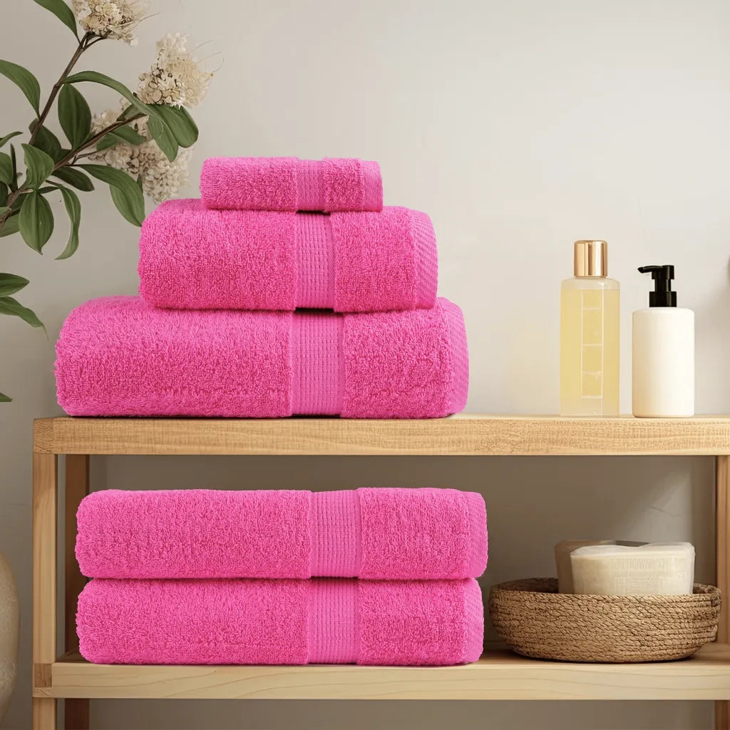 Set ASciugamani SOLUND 6 pz | Teli per bagno Rosa 600 gsm