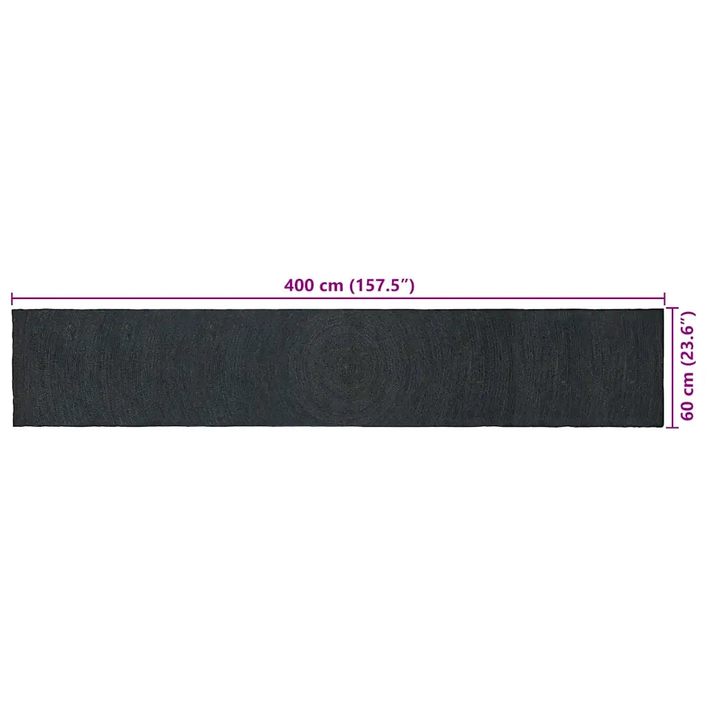 Tappeti per area Grigio Scuro 60 x 400 cm Juta