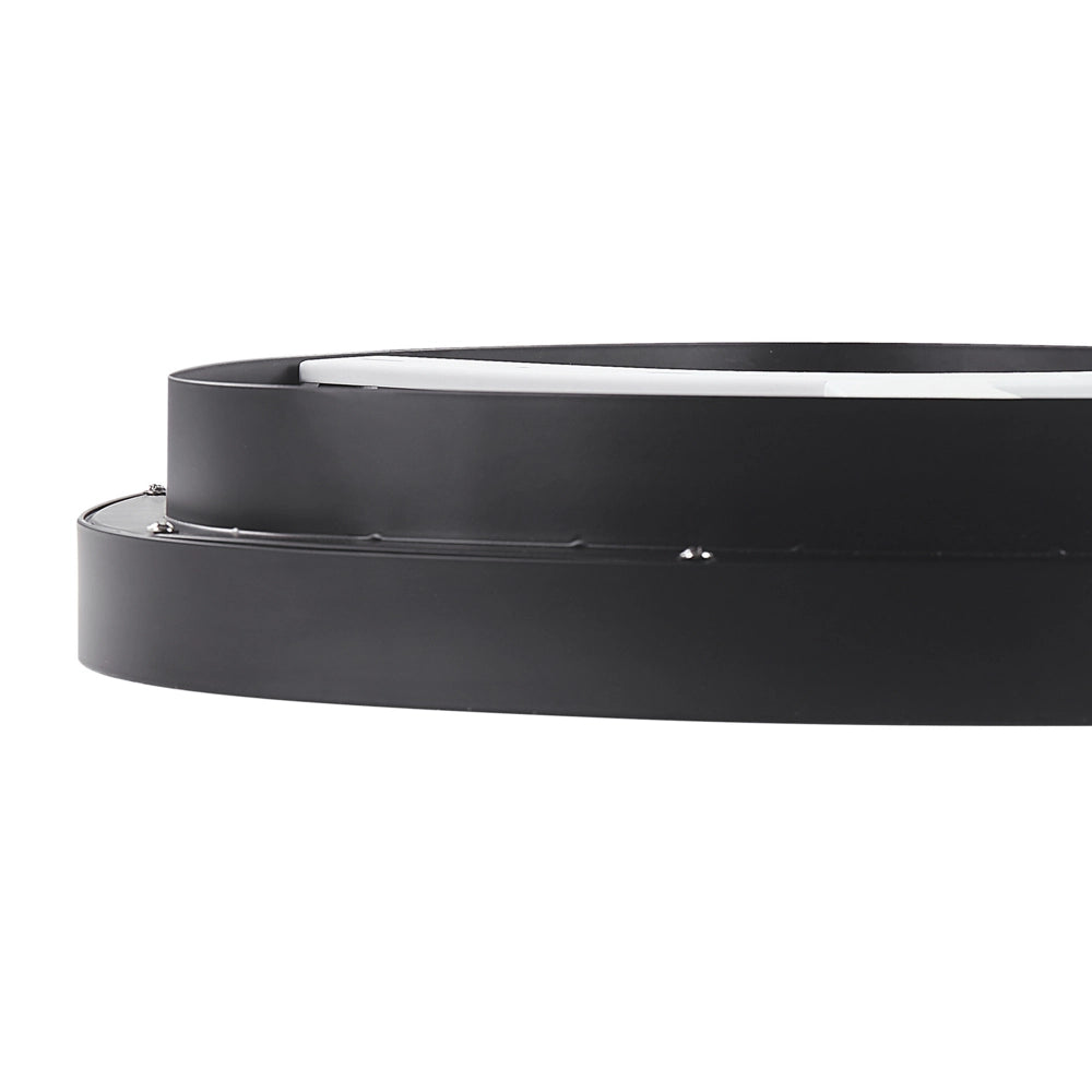 Lampada da soffitto in acciaio Nero con luci a LED integrate in acrilico a forma di triangolo Illuminazione moderna plafoniera