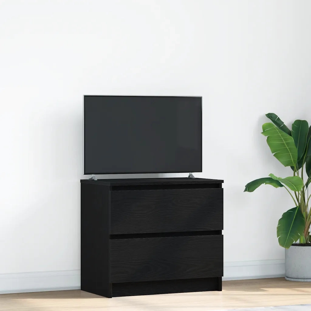 Mobile Porta TV Nero 60x35x54 cm in Legno Multistrato
