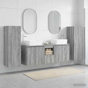 Set di mobili per il bagno 5 pz Sonoma grigio 3405999