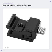 Set di 4 Montaggi per Flash per Fotocamera Adattabili con Cinturino di Rete