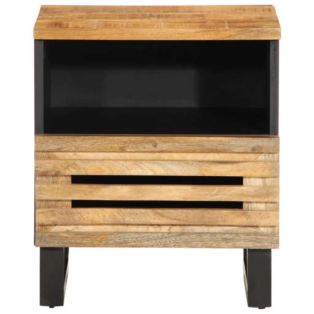 Comodini 2pz 40x34x46 cm in Legno Massello di Mango 377467