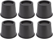 Aumentatori di Mobili Antiscivolo - 6-pack - Ergonomici - Nero - In Plastica - Adatti a Letti, Sedie, Armadi