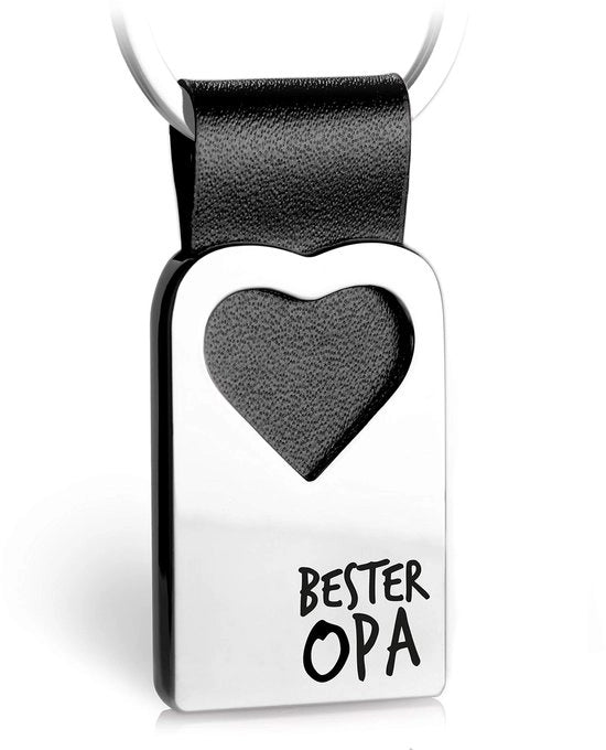 Sleutelhanger con incisione in pelle - Regalo per nonno per compleanno - Miglior Nonno