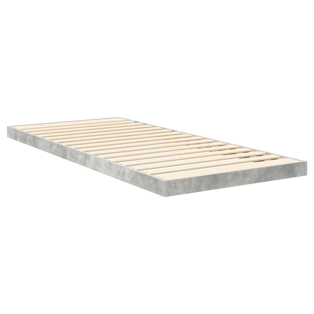 Struttura letto a terra Grigio cemento 100 x 200 cm 893551