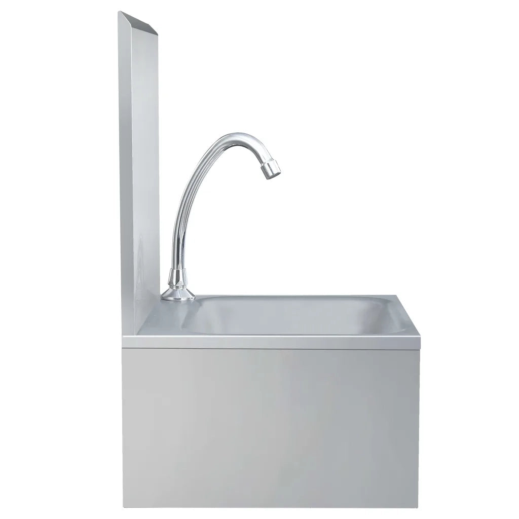 Lavandino con Rubinetto e Dispenser Sapone in Acciaio Inox CFW1755985
