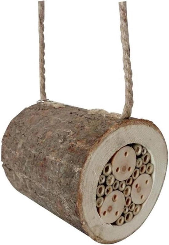 Hotel per Insetti Ø 15 cm lunghezza 175 cm legno di Pino beige/bruno - hotel per insetti naturale