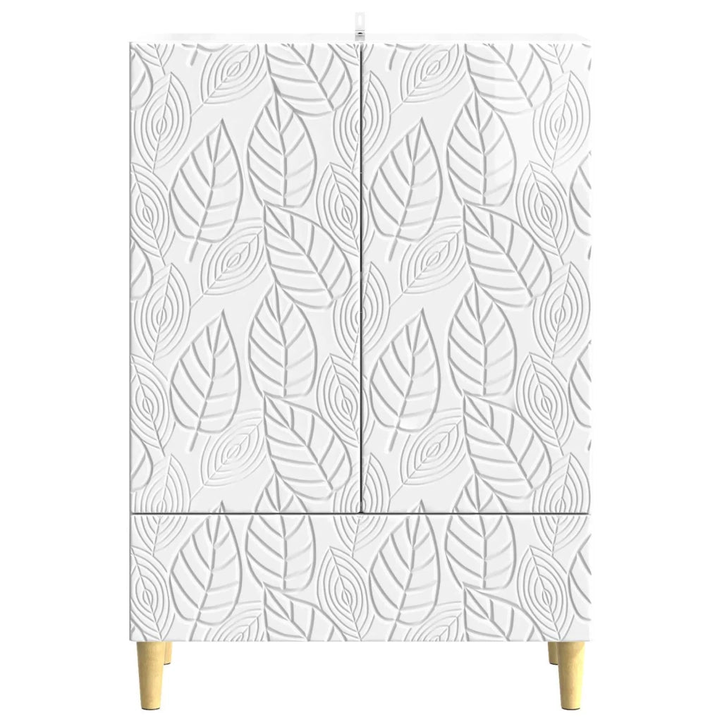 Credenza Bianco Lucido 66 x 34,5 x 95 cm Legno ingegnerizzato