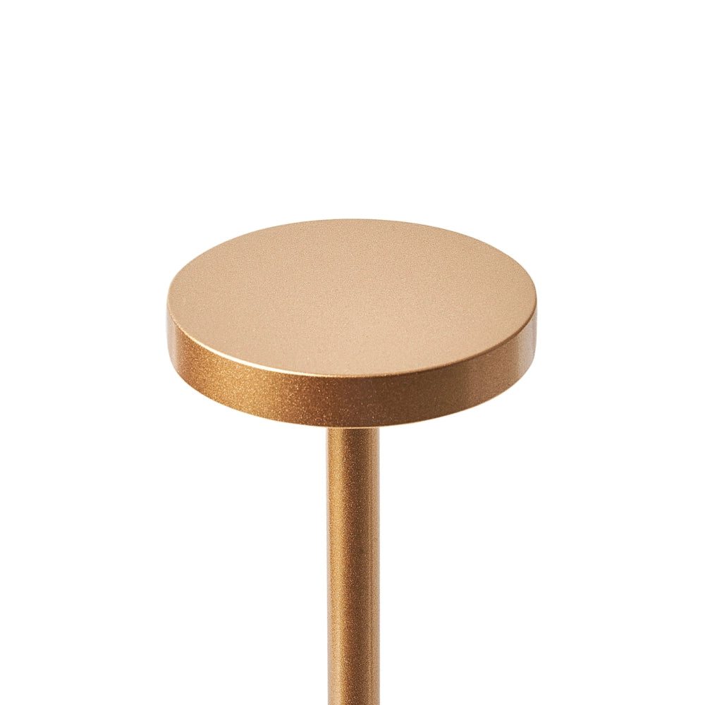 Lampada da tavolo in alluminio oro senza fili per interni e per esterni stile moderno