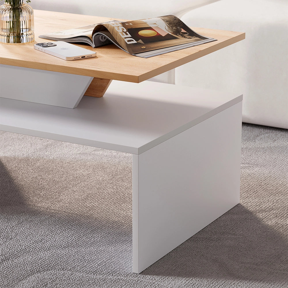 Vicco Tavolino da salotto Bianco/Artisan 80 x 52.6 cm