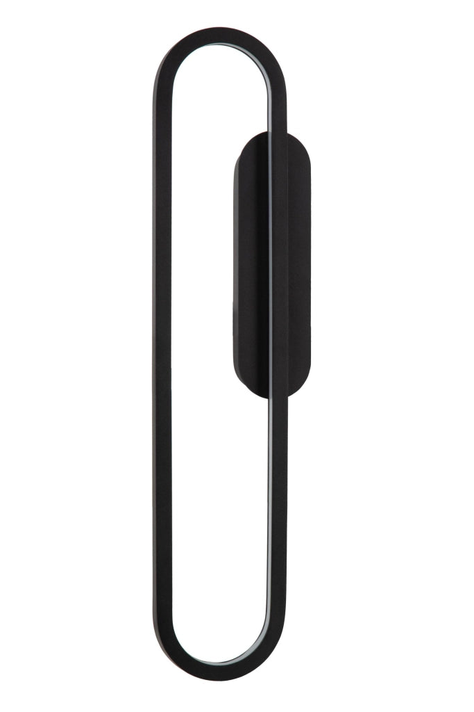 Applique LED integrato ovale nera alluminio THELMA Lucide