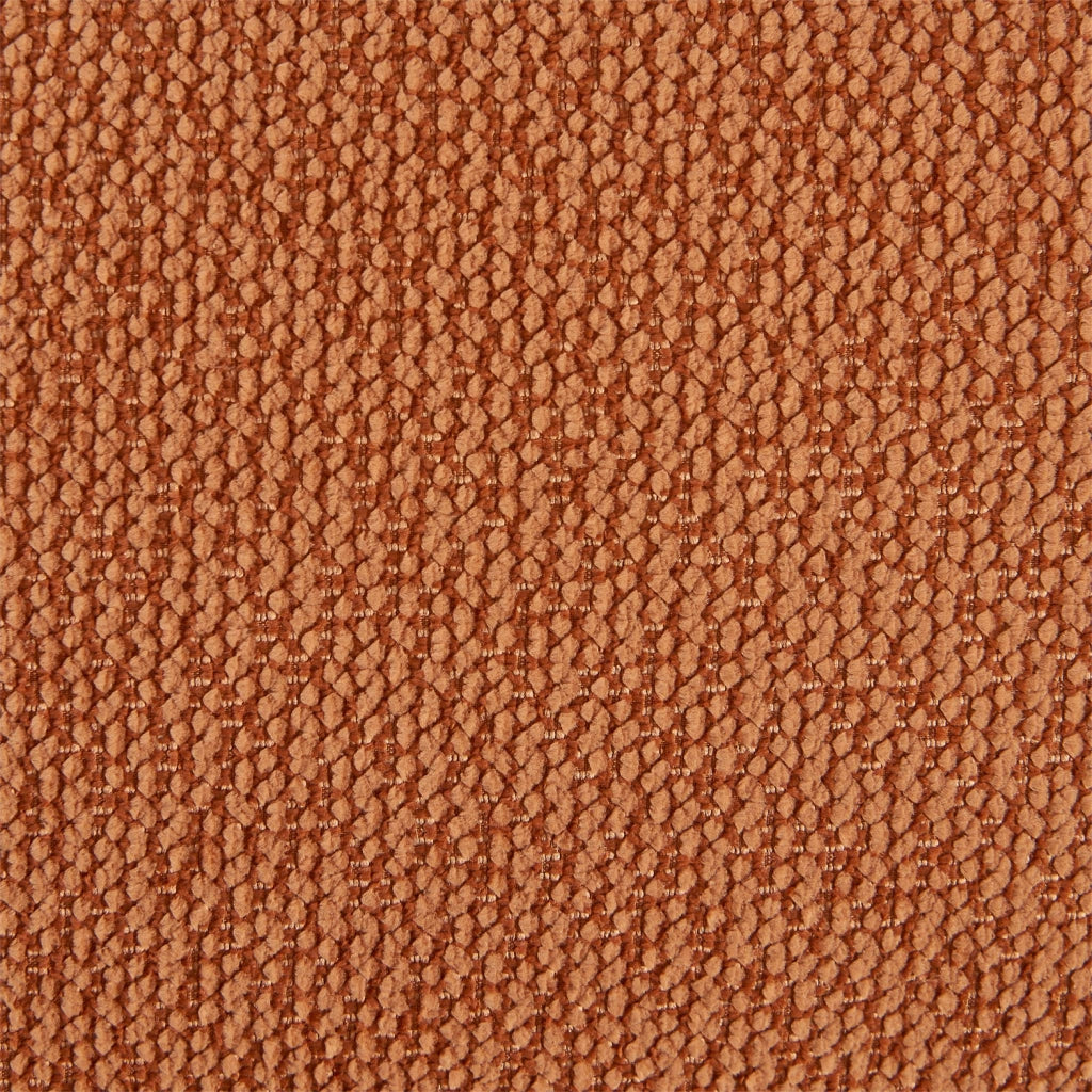 Poltrona in tessuto ciniglia sottovuota e compressa, terracotta