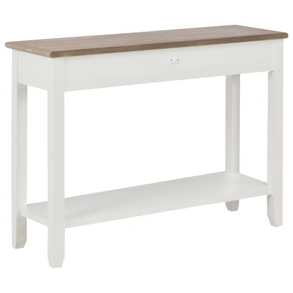 Tavolo Consolle Bianco 110x35x80 cm in Legno 249901
