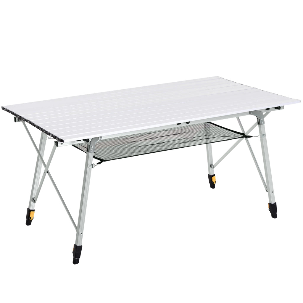 Tavolo pieghevole da giardino ¨C zephmum ¨C alluminio 6 persone regolabile