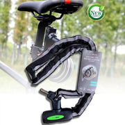 Trade Shop - Catena Sicurezza Antifurto Lucchetto Bicicletta Scooter Rivestita Tessuto Cx-9564 -