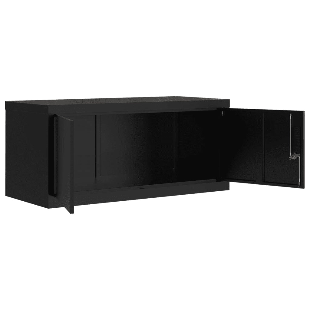 Armadio Classificatore Nero 90x40x240 cm in Acciaio 3188327