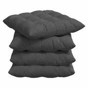 Cuscini per Seduta 4 pz | Cuscini per sedie Grigio scuro 40 x 40 x 6 cm