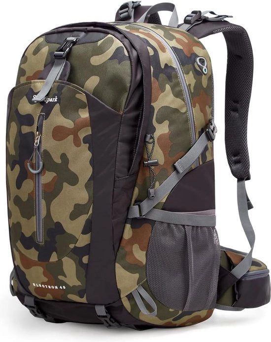 Zak da bagno per uomo donna 40L Borsa da viaggio leggera per esterno Adatta per viaggi e campeggio, mimetico, borsa da spalle