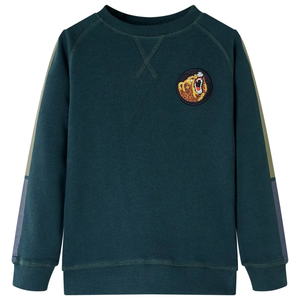 Felpa per Bambini Verde Muschio 140cod mxl 132910