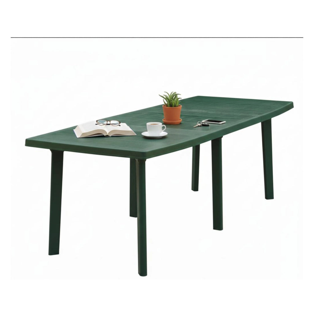 Crossley, Tavolo da Esterno 10 Posti Made in Italy, 216x90x72h cm Verde