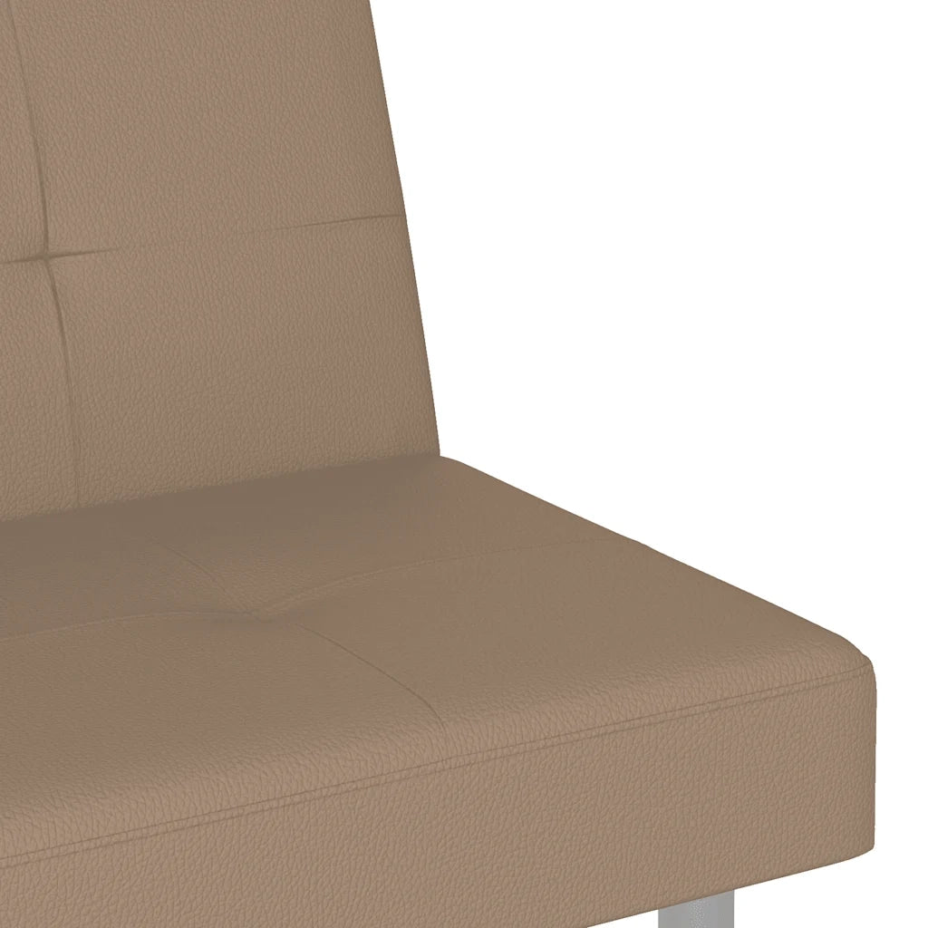 Divano letto | Sof¨¤ letto | Letto singolo con Portabicchieri in Similpelle Cappuccino