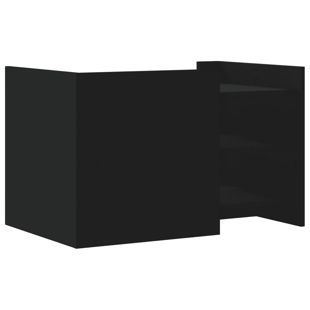vidaXL Tavolino da Salotto Nero 80x50x50 cm in Legno Multistrato