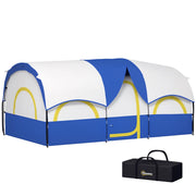 Tenda da campeggio familiare 4 persone ¨C zephmum ¨C blu e bianco 435x251x195 cm