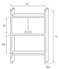 Scaffale Sopra Lavatrice da Appoggio Salvaspazio 65x79x26,5 cm in PVC Bianco