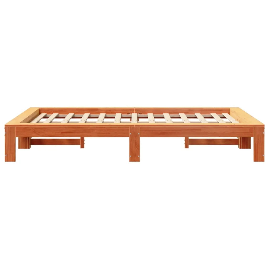 Letto senza Materasso Marrone Cera 120x200 cm in Legno di Pino 3308743