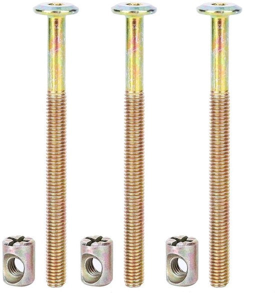 Viti a carbonio 10 pezzi - M6 - Viti per mobili - Materiali di fissaggio - 90 mm - Facili da installare