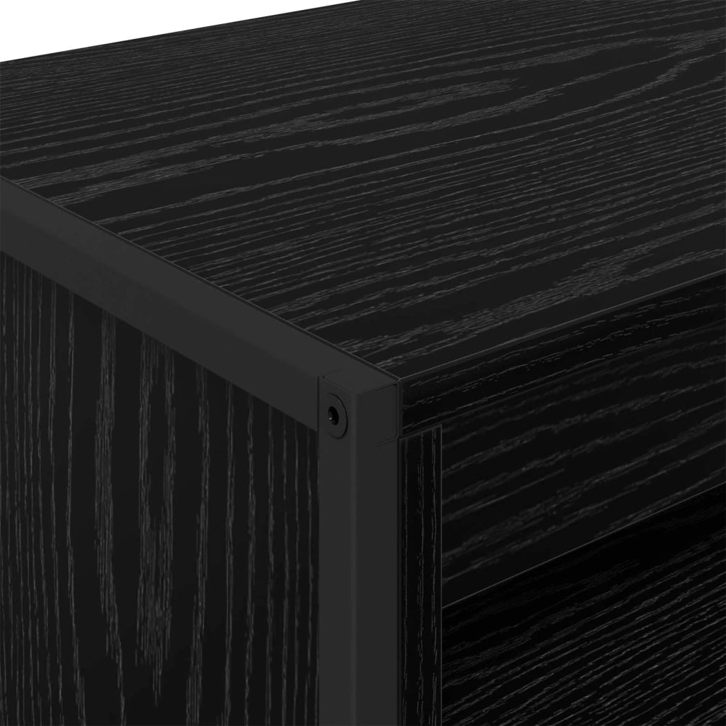 Credenza | Armadi alti Rovere Nero 79 x 36 x 200 cm Legno multistrato