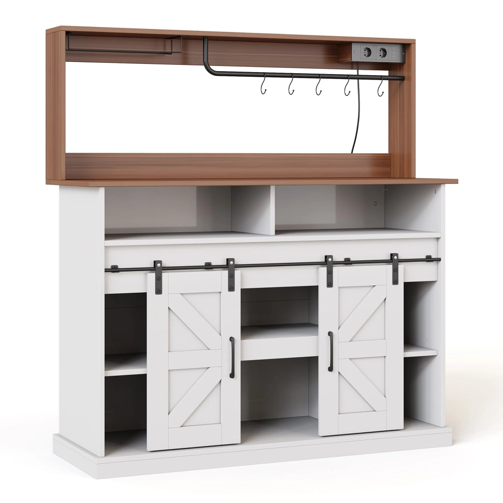 Credenza con Bar e Portabicchieri ¨C MINIMAL ¨C Legno, Ante Scorrevoli, 120 cm