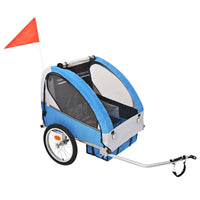 Rimorchio da Bici per Bambini Grigio e Nero 30 kg cod mxl 68403